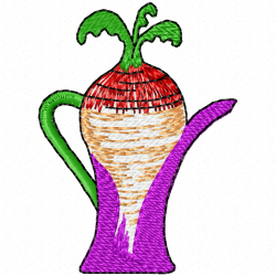 Teapots Embroidery Design 7